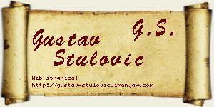 Gustav Štulović vizit kartica
